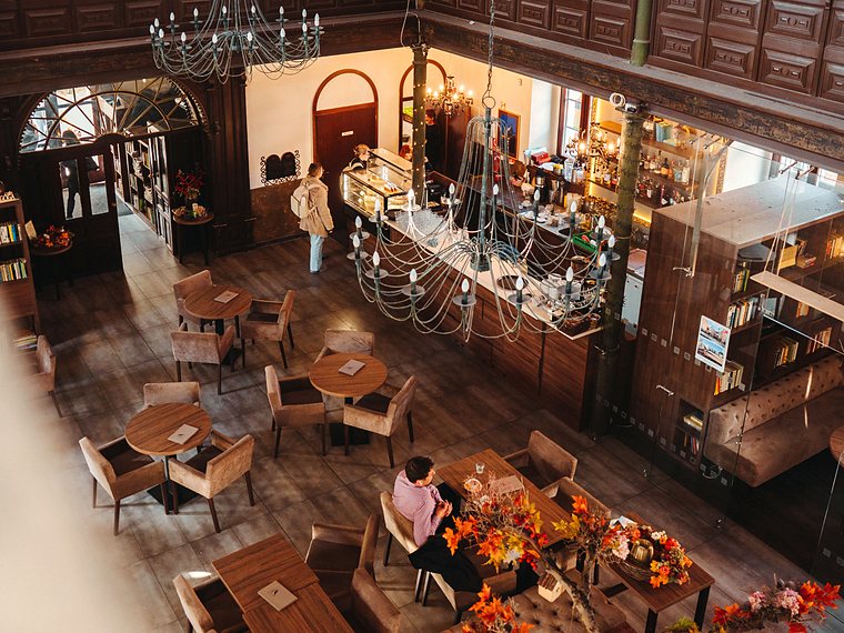 Jedinečná kaviareň v bývalej Synagóge. FOTO: Synagóga Cafe